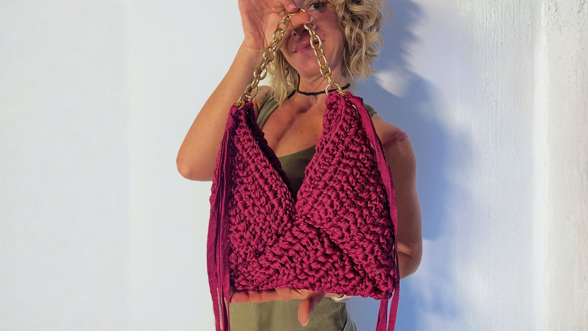 crochet burgundy uncinetto